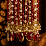 Traditional Jhumki-Style Bridal Kalira With Ruby Drop Stone