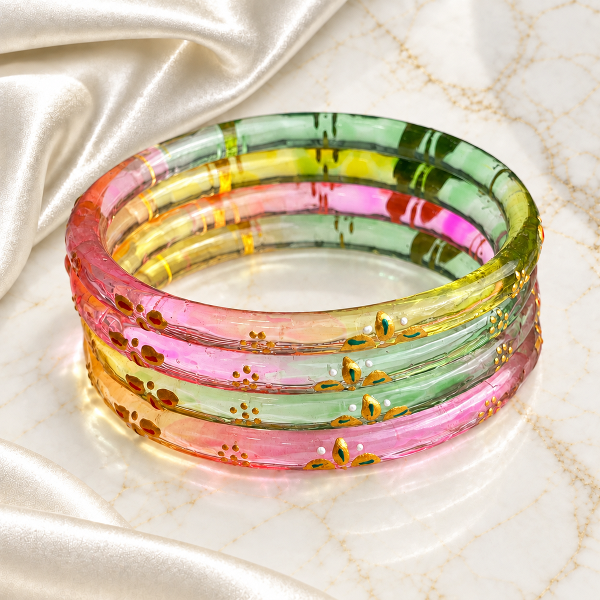 Leafwork Glass Kada