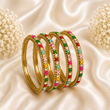 Multi colour Stones Glass Kada