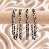 Leaf Curve Oxidised Bangles