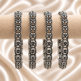 Floral Cutwork Oxidised Bangles