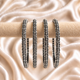 Petal Cluster Oxidised Bangles