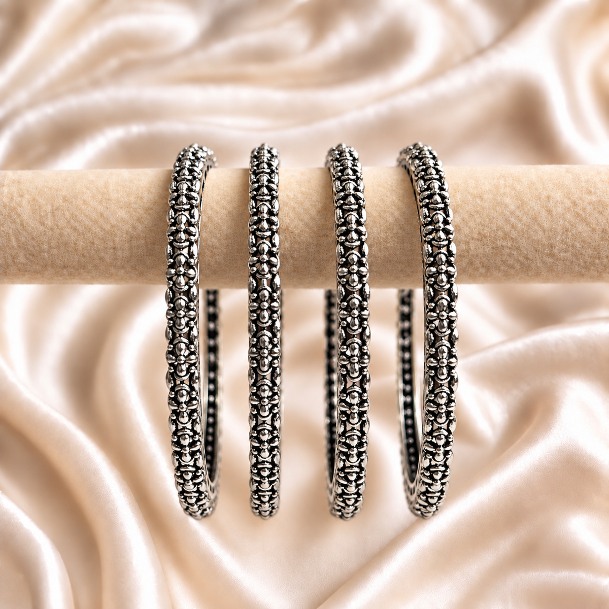Petal Cluster Oxidised Bangles
