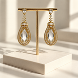 Graceful Teardrop Crystal Earrings
