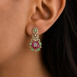 American Diamond Floral Necklace Set