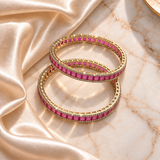American Diamond Rectangle Stone Kada