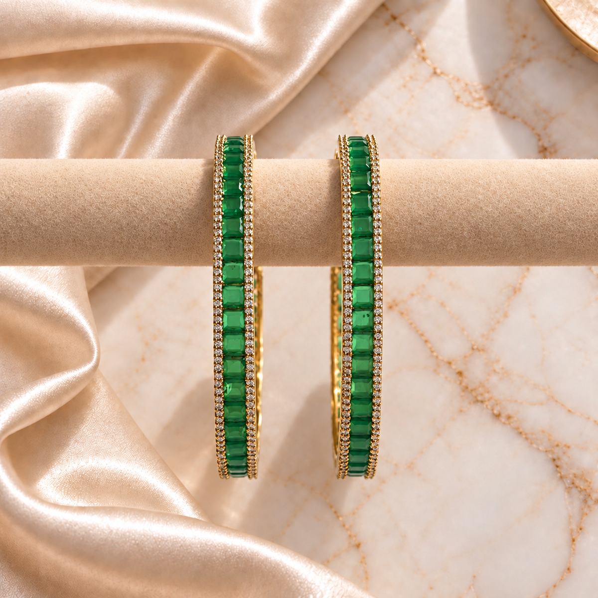 American Diamond Rectangle Stone Kada