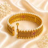 Antique Golden Moti-Pearl Kada