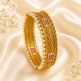 Antique Golden Moti-Pearl Kada