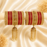 Bangle Set with Pearl & Hanging