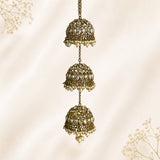 Drop Polki-Pearl with Jhumka Design Bridal Kalira