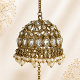 Drop Polki-Pearl with Jhumka Design Bridal Kalira