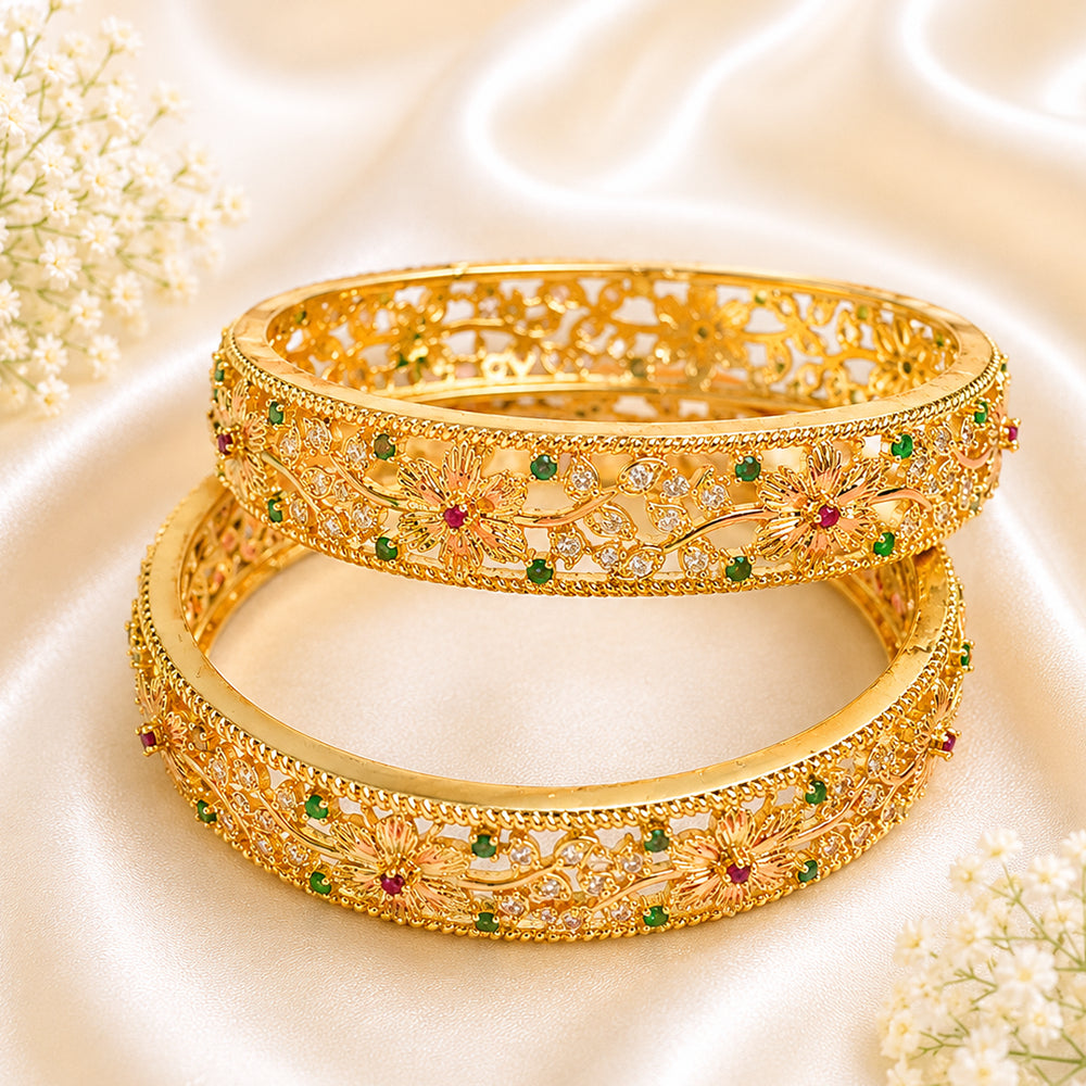 Floral leaf golden kada 0006