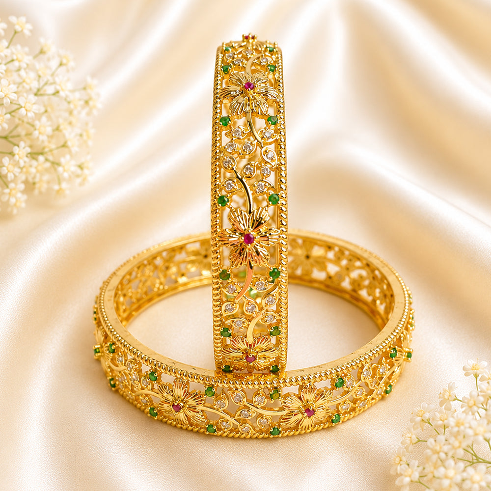 Floral leaf golden kada 0006