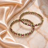 Floral Link AD Stone Kada