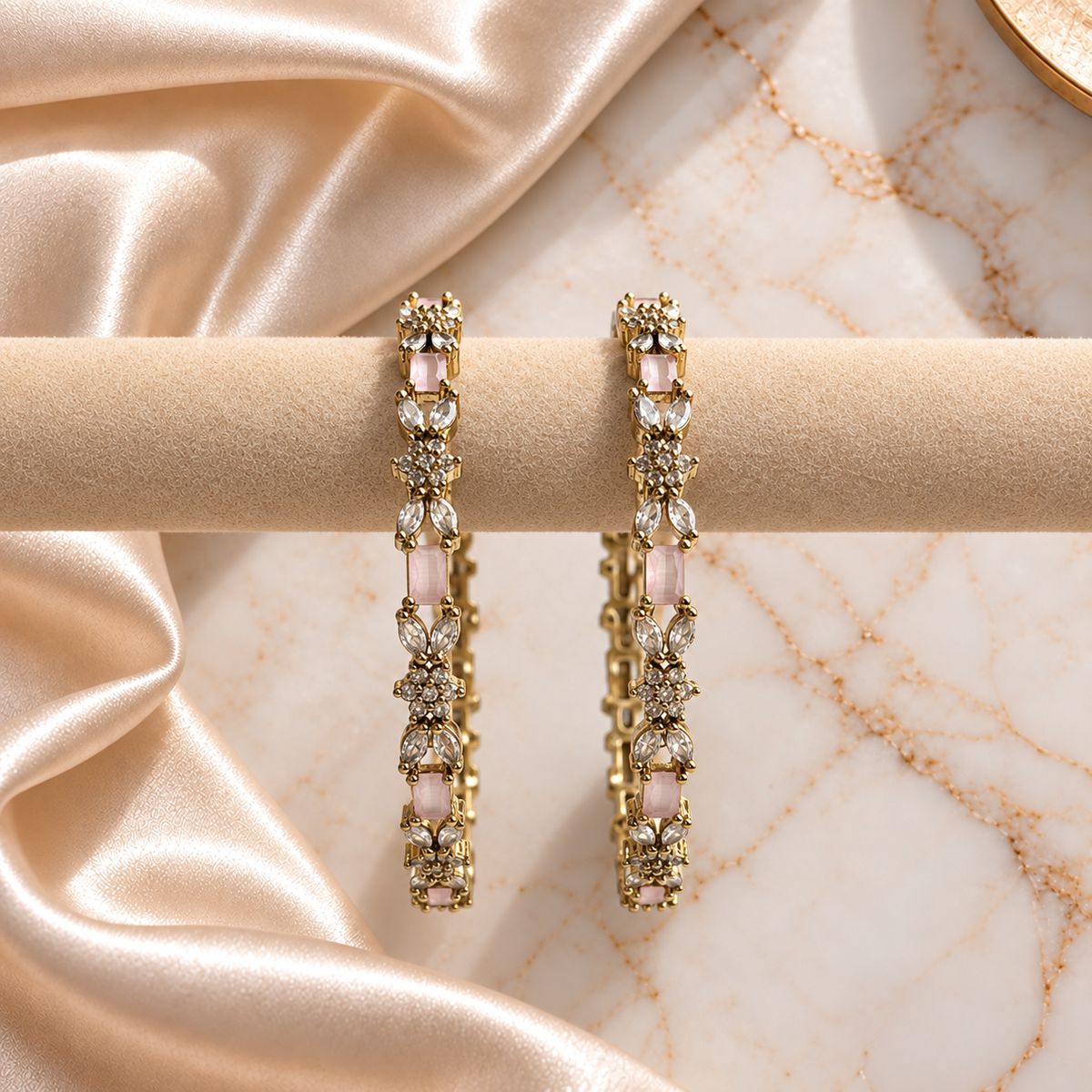 Floral Link AD Stone Kada