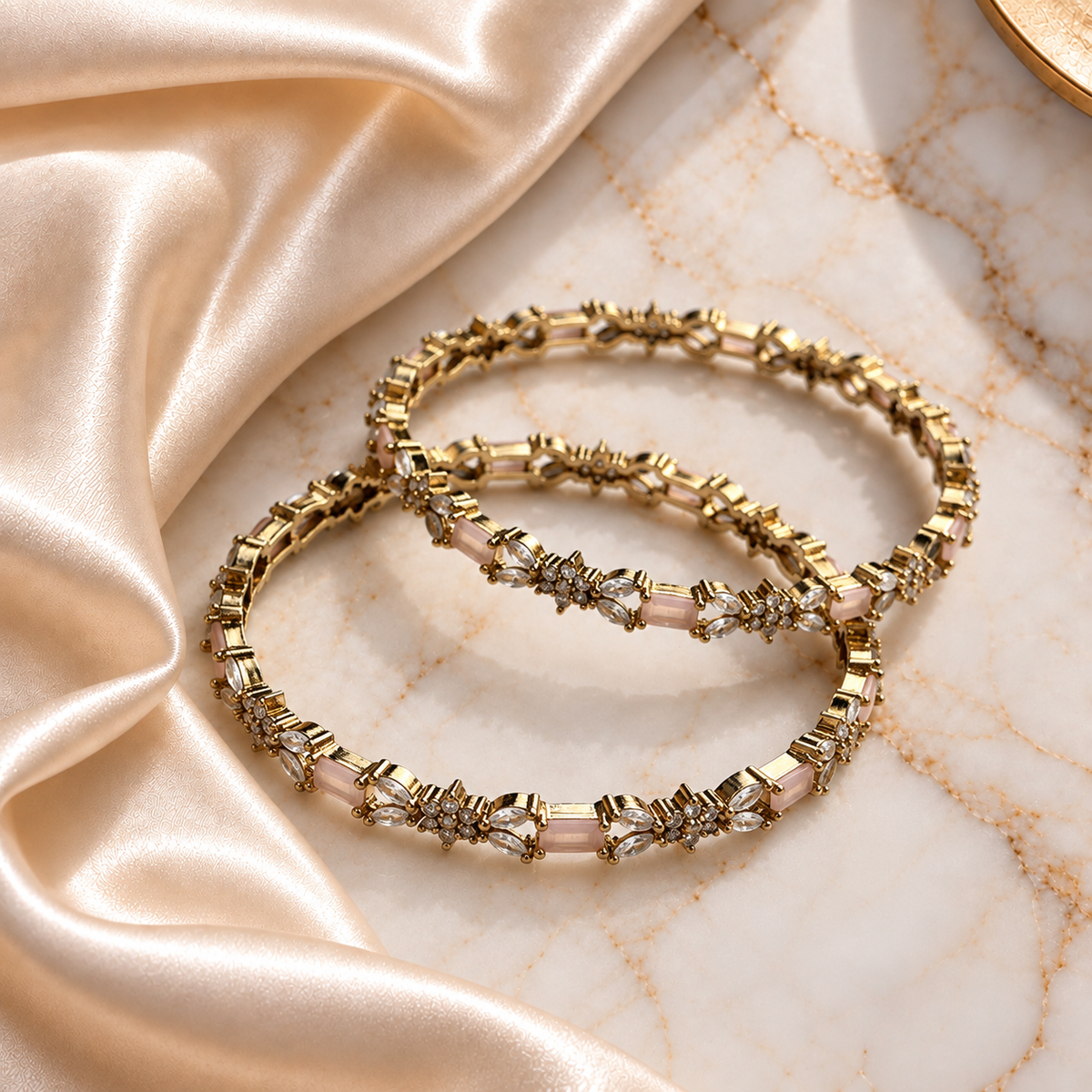 Floral Link AD Stone Kada