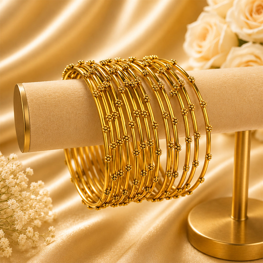 Flower Dotted Bangle