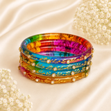 Flower Kundan Glass Kada