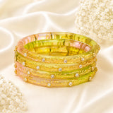 Flower Kundan Glass Kada