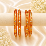 Flower Kundan Glass Kada