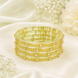 Flower Kundan Glass Kada