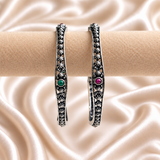 Flower Trail Oxidised Kada