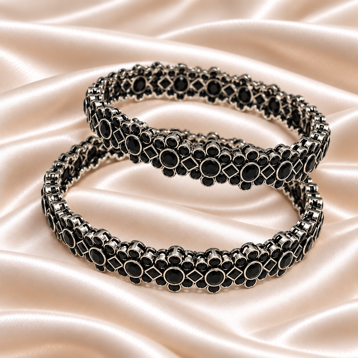 Geometric Floral Stone Kada