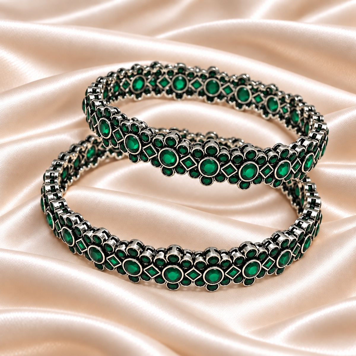 Geometric Floral Stone Kada