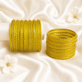 Glass Metal Bangle Set