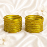 Glass Metal Bangle Set