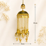 Golden Dome Pearl Chain with Hanging Small Dome Bridal Kalira