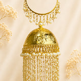 Golden Dome with Pearl Chain Hanging Bridal Kalira