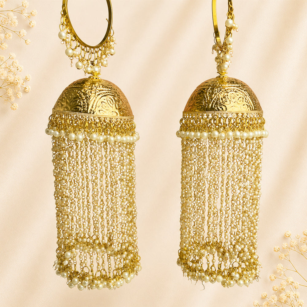 Golden Dome with Pearl Chain Hanging Bridal Kalira