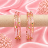 Kundan With Golden Line Glass Kada