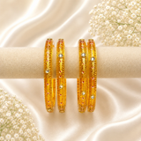 Kundan With Golden Line Glass Kada