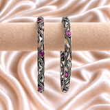 Leaf Design Oxidised Bangle
