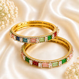 Multicolor baguette cut AD kada