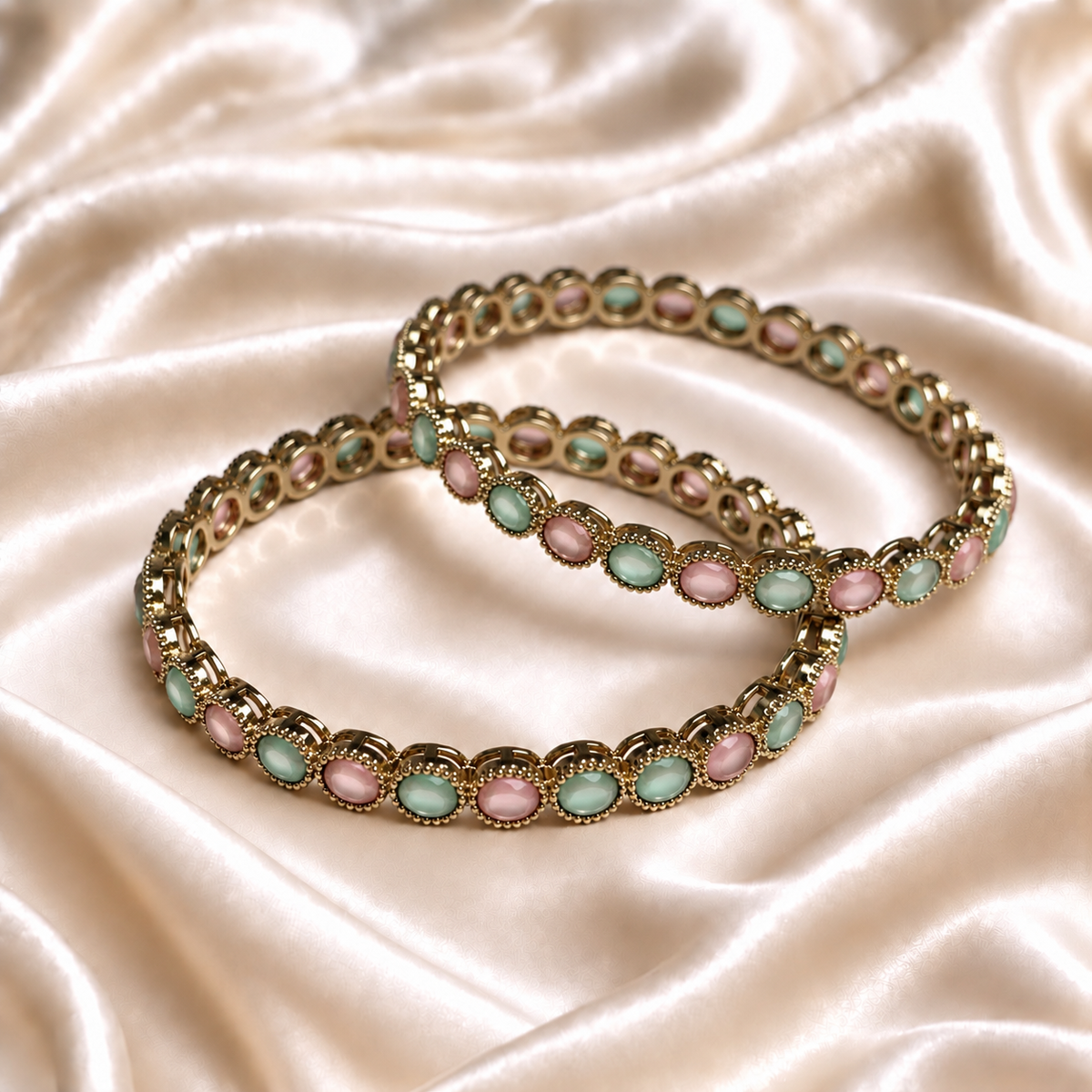 Oval Reverse Ad Stone Kada