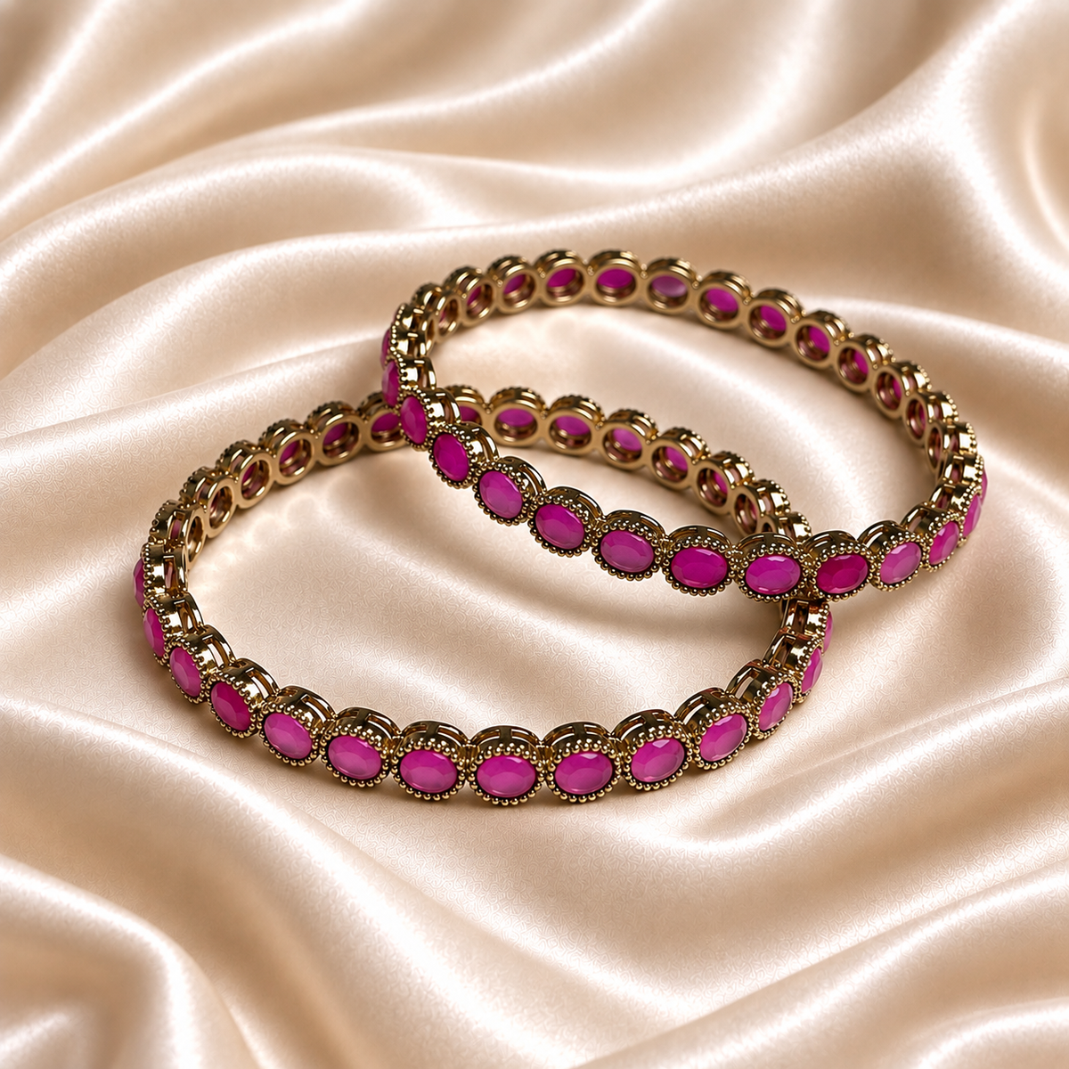 Oval Reverse Ad Stone Kada