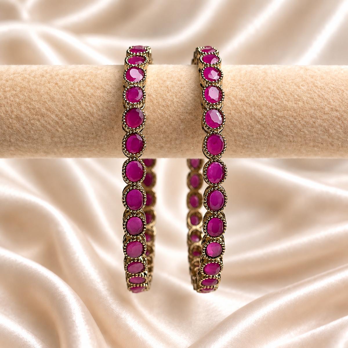 Oval Reverse Ad Stone Kada