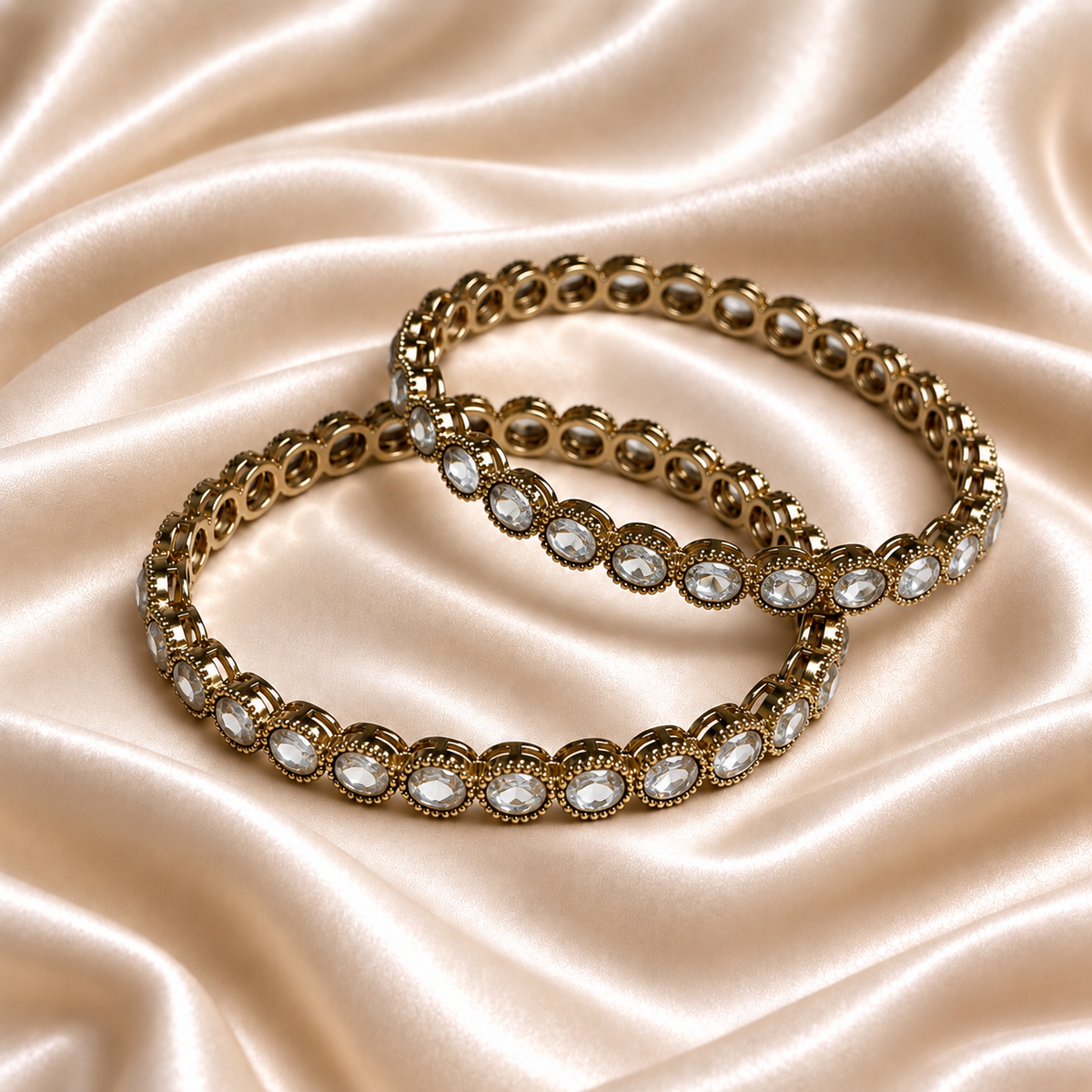 Oval Reverse Ad Stone Kada