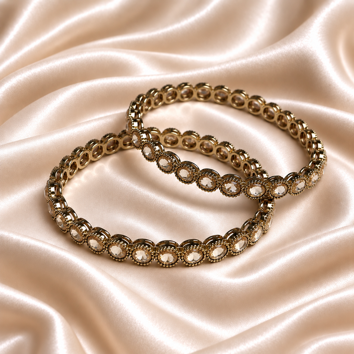 Oval Reverse Ad Stone Kada