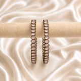 Oval Stone Line Bangles