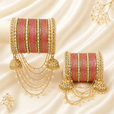 Pearl Bangle with Jhula Hanging