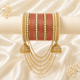 Pearl Bangle with Jhula Hanging