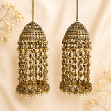 Polki Dome with Small Multiple Jhumka Hanging
