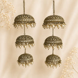 Polki Kundan Flower-Square Design Bridal Kalira
