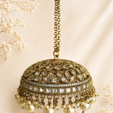 Polki Kundan Flower-Square Design Bridal Kalira