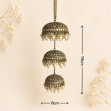 Polki Kundan Flower-Square Design Bridal Kalira